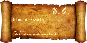 Wimmer Ozmin névjegykártya
